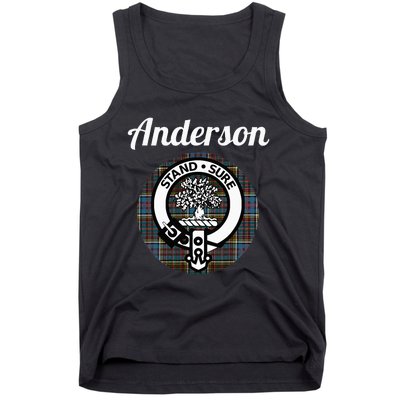 Anderson Clan Scottish Name Coat Of Arms Tartan Tank Top