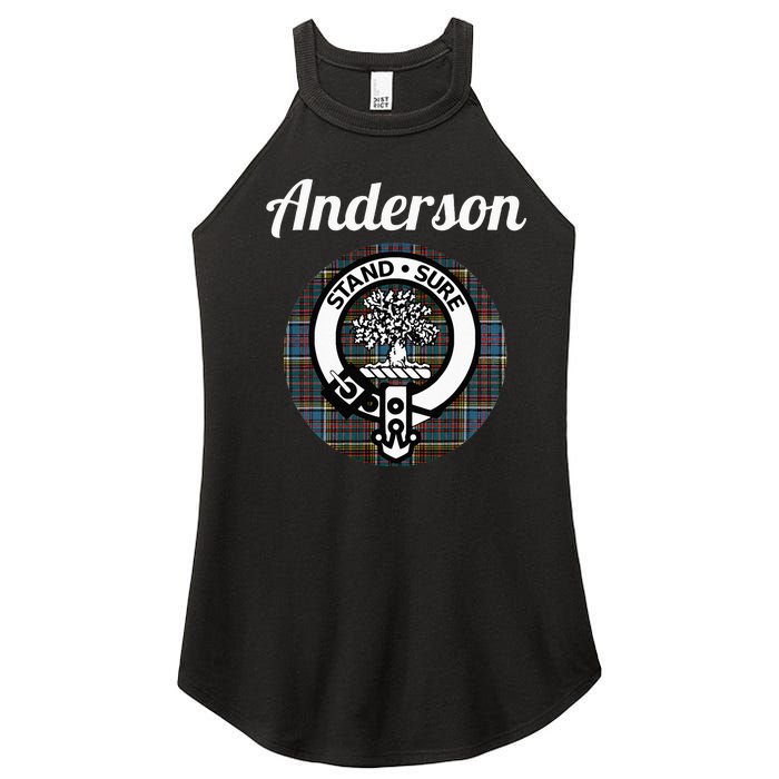 Anderson Clan Scottish Name Coat Of Arms Tartan Women’s Perfect Tri Rocker Tank