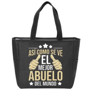 Así Como Se Ve El Mejor Abuelo Del Mundo Grandfather Dad Zip Tote Bag