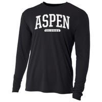 Aspen Colorado Souvenirs College Style Aspen Colorado Souvenir Gift Cooling Performance Long Sleeve Crew