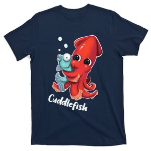 Adorable Cuddlefish Sea Life Illustration Cuttlefish Squid T-Shirt