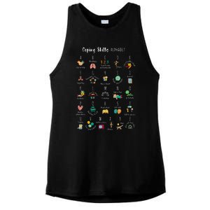 ABC Coping Skills Alphabet Self Care Tal Health Awareness Ladies PosiCharge Tri-Blend Wicking Tank