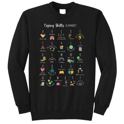 ABC Coping Skills Alphabet Self Care Tal Health Awareness Sweatshirt