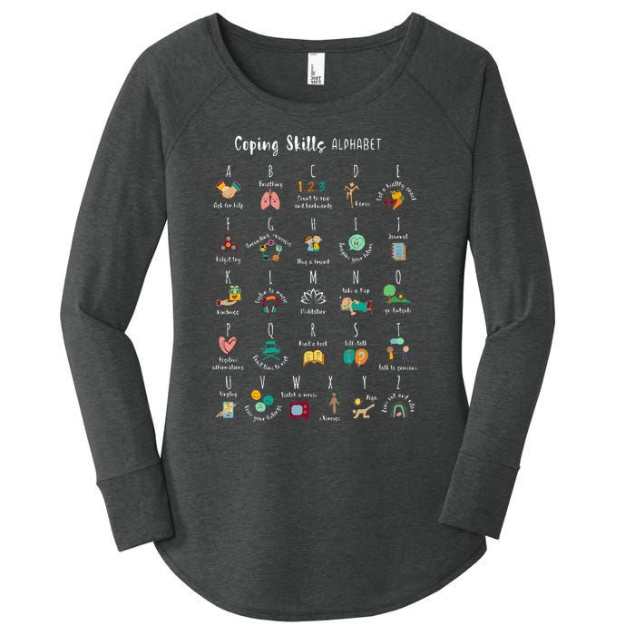 ABC Coping Skills Alphabet Self Care Tal Health Awareness Women's Perfect Tri Tunic Long Sleeve Shirt