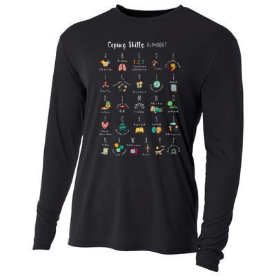 ABC Coping Skills Alphabet Self Care Tal Health Awareness Cooling Performance Long Sleeve Crew