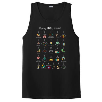 ABC Coping Skills Alphabet Self Care Tal Health Awareness PosiCharge Competitor Tank