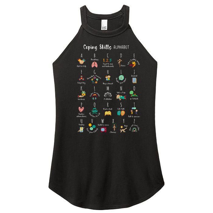 ABC Coping Skills Alphabet Self Care Tal Health Awareness Women's Perfect Tri Rocker Tank