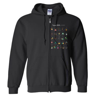 ABC Coping Skills Alphabet Self Care Tal Health Awareness Full Zip Hoodie