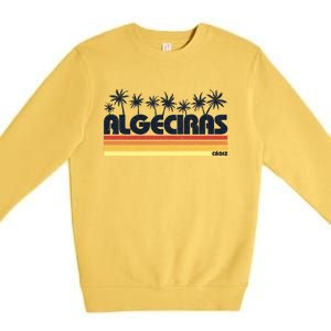 Algeciras Cadiz Spain Retro Tourism Gift Premium Crewneck Sweatshirt