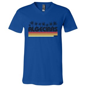 Algeciras Cadiz Spain Retro Tourism Gift V-Neck T-Shirt