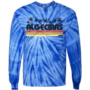 Algeciras Cadiz Spain Retro Tourism Gift Tie-Dye Long Sleeve Shirt