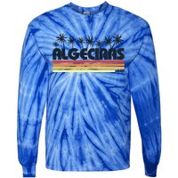 Algeciras Cadiz Spain Retro Tourism Gift Tie-Dye Long Sleeve Shirt