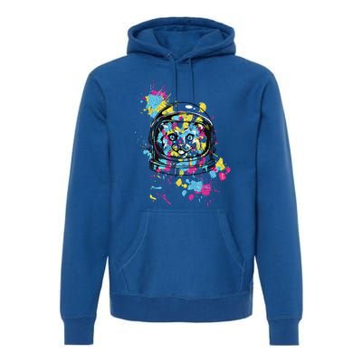 Astronaut Cat Space Kitty Graphic Unisex Adult Gift Premium Hoodie