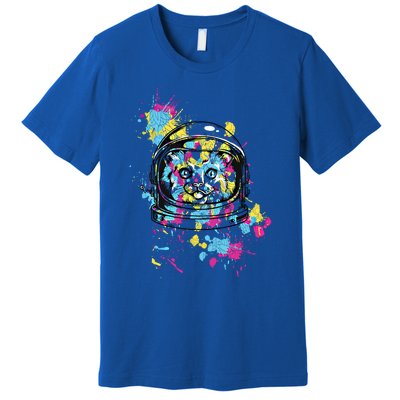 Astronaut Cat Space Kitty Graphic Unisex Adult Gift Premium T-Shirt