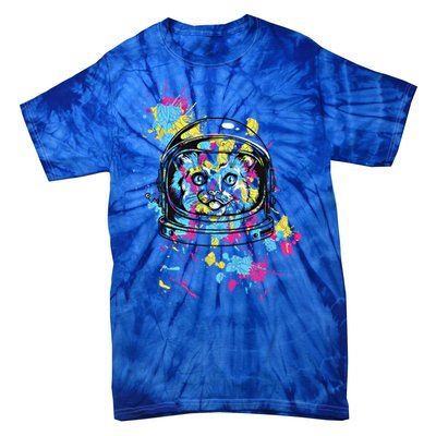 Astronaut Cat Space Kitty Graphic Unisex Adult Gift Tie-Dye T-Shirt