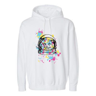 Astronaut Cat Space Kitty Graphic Unisex Adult Gift Garment-Dyed Fleece Hoodie