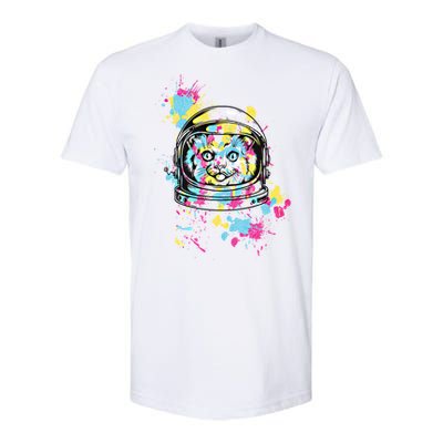 Astronaut Cat Space Kitty Graphic Unisex Adult Gift Softstyle CVC T-Shirt