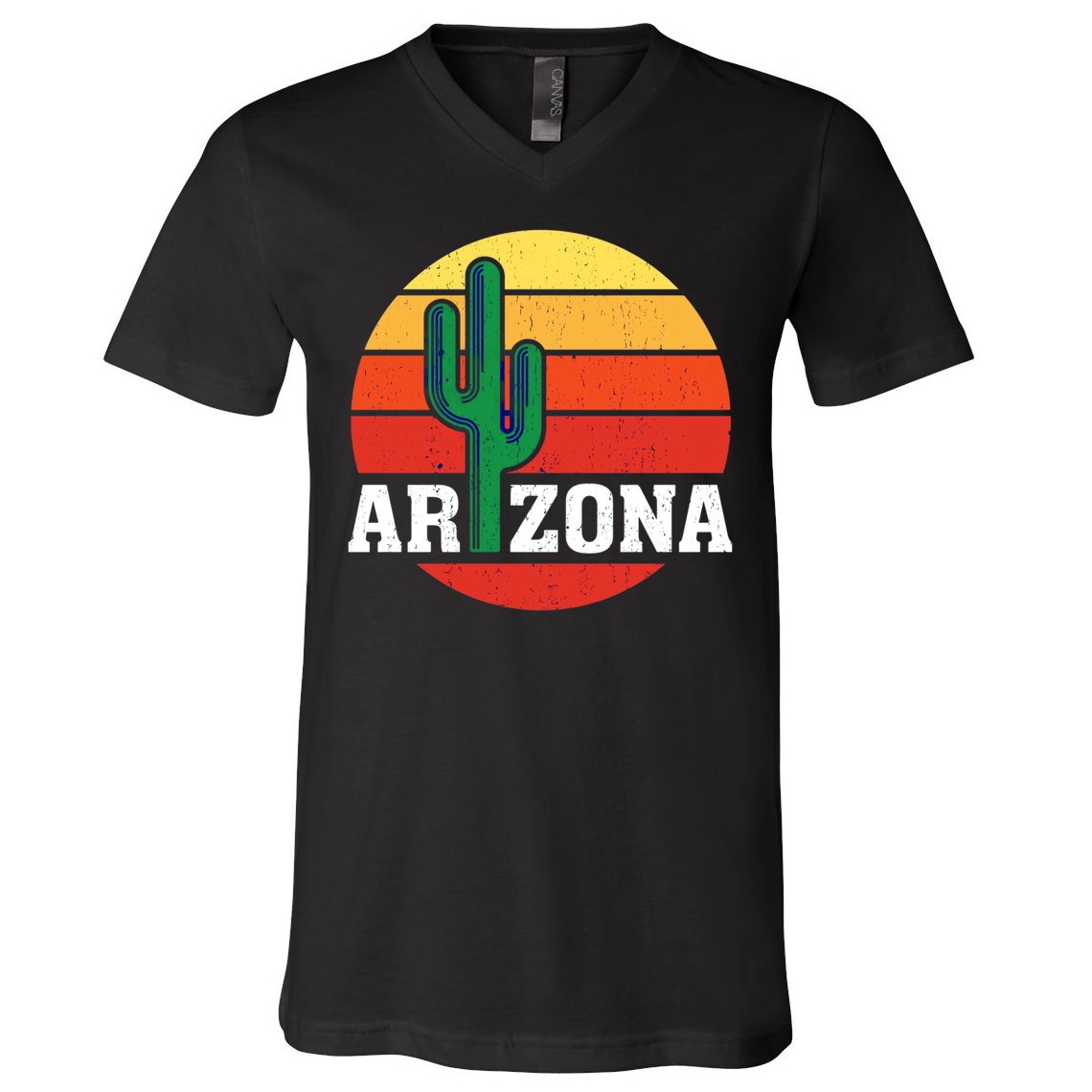 Arizona Cactus Sunset V-Neck T-Shirt