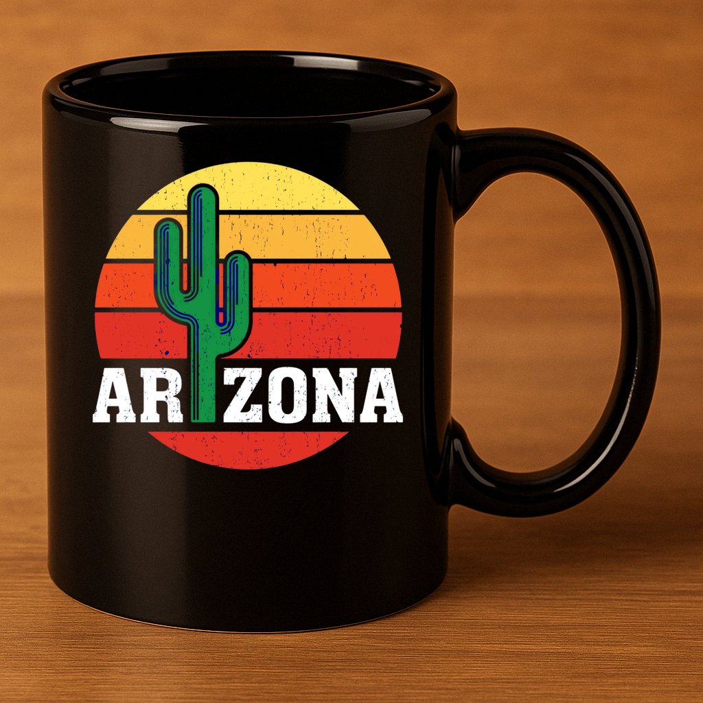 Arizona Cactus Sunset 11oz C Handle Ceramic Mug
