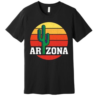 Arizona Cactus Sunset Premium T-Shirt