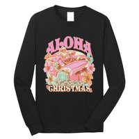 Aloha Christmas Santa Claus Surfing Hawaiian Mele Kalikimaka Long Sleeve Shirt