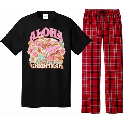 Aloha Christmas Santa Claus Surfing Hawaiian Mele Kalikimaka Pajama Set