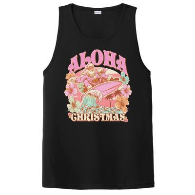 Aloha Christmas Santa Claus Surfing Hawaiian Mele Kalikimaka PosiCharge Competitor Tank