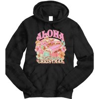 Aloha Christmas Santa Claus Surfing Hawaiian Mele Kalikimaka Tie Dye Hoodie