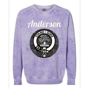 Anderson Clan Scottish Name Coat Of Arms Tartan Colorblast Crewneck Sweatshirt