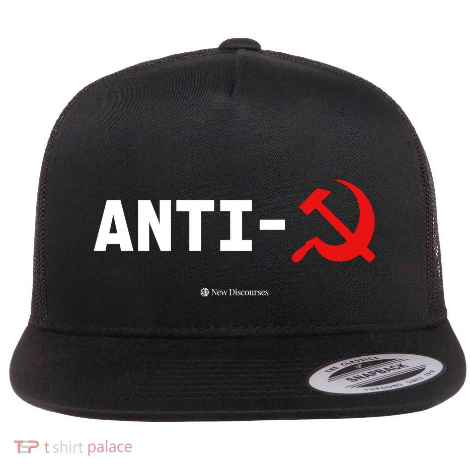 Anti Communist Symbol New Discourses Flat Bill Trucker Hat