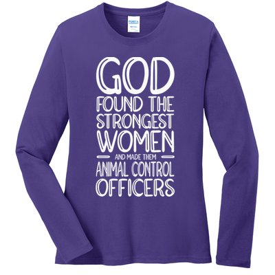 Animal Control Strongest Animal Control Officer Ladies Long Sleeve Shirt
