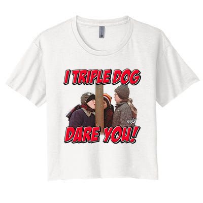 A Christmas Story I Triple Dog Dare You Women's Crop Top Tee