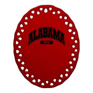 Alabama Collegiate Style 1819 Ceramic Oval Ornament