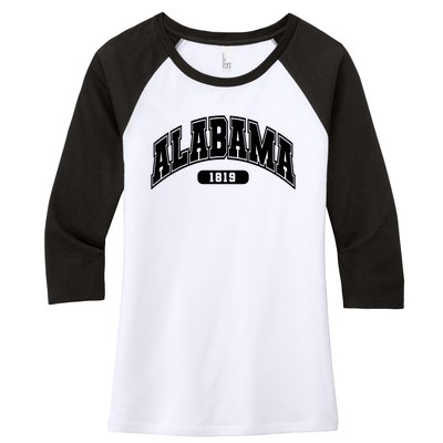 Alabama Collegiate Style 1819 Women's Tri-Blend 3/4-Sleeve Raglan Shirt