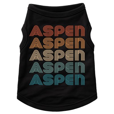 Aspen Colorado Skiing Mountain Retro Great Gift Doggie Tank