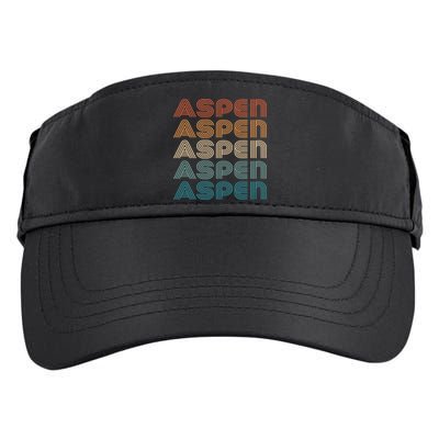 Aspen Colorado Skiing Mountain Retro Great Gift Adult Drive Performance Visor