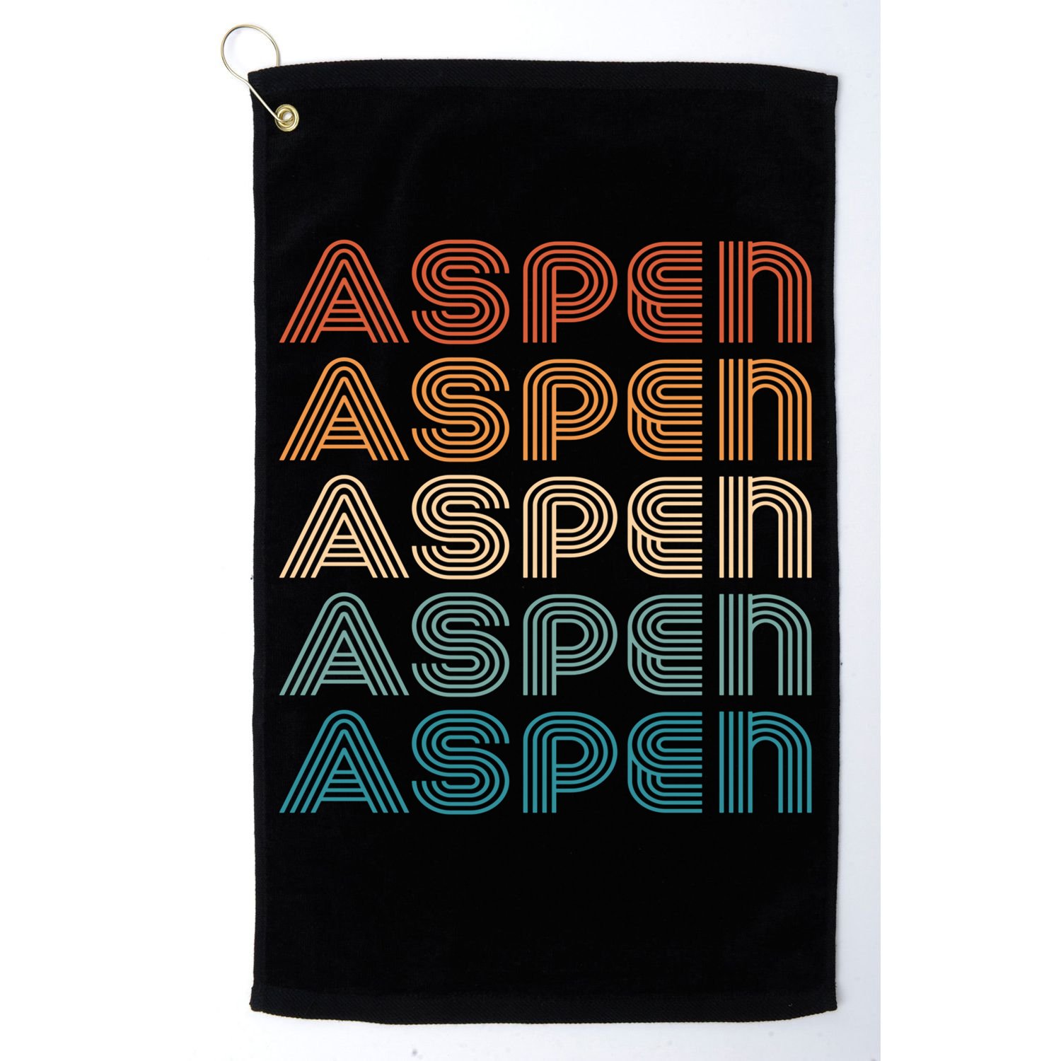 Aspen Colorado Skiing Mountain Retro Great Gift Golf Towel