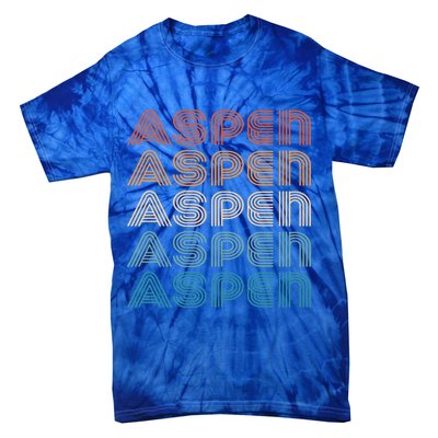 Aspen Colorado Skiing Mountain Retro Great Gift Tie-Dye T-Shirt