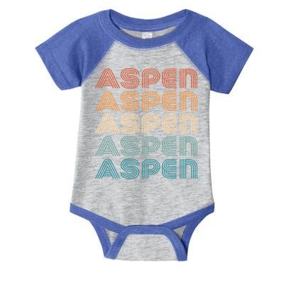 Aspen Colorado Skiing Mountain Retro Great Gift Infant Baby Jersey Bodysuit
