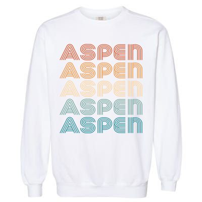 Aspen Colorado Skiing Mountain Retro Great Gift Garment-Dyed Sweatshirt