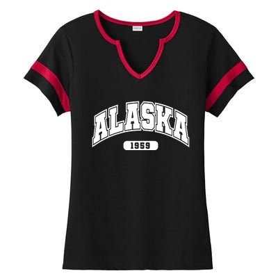 Alaska Collegiate Style 1959 Ladies Halftime Notch Neck Tee