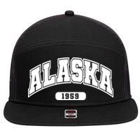 Alaska Collegiate Style 1959 7 Panel Mesh Trucker Snapback Hat