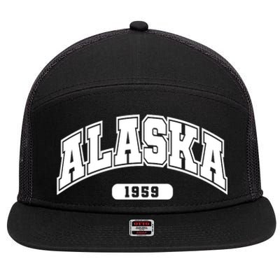 Alaska Collegiate Style 1959 7 Panel Mesh Trucker Snapback Hat