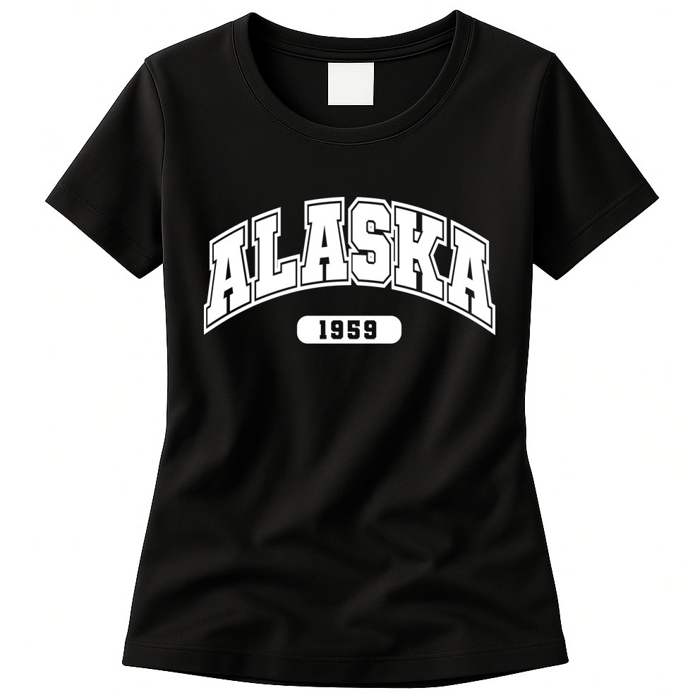 Alaska Collegiate Style 1959 Womens T-Shirt
