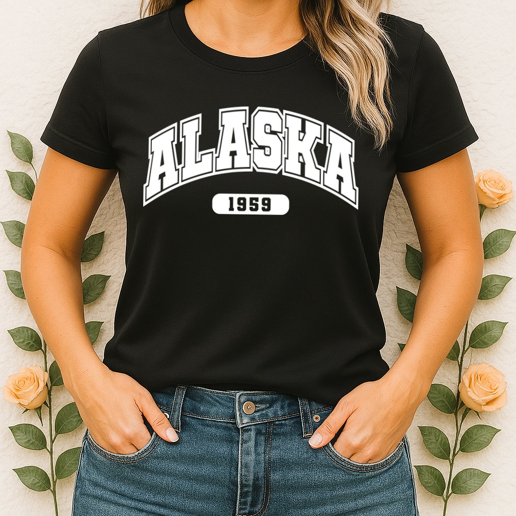 Alaska Collegiate Style 1959 Womens T-Shirt