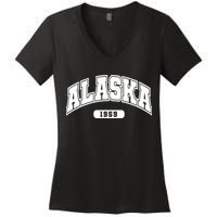 Alaska Collegiate Style 1959 Women's V-Neck T-Shirt