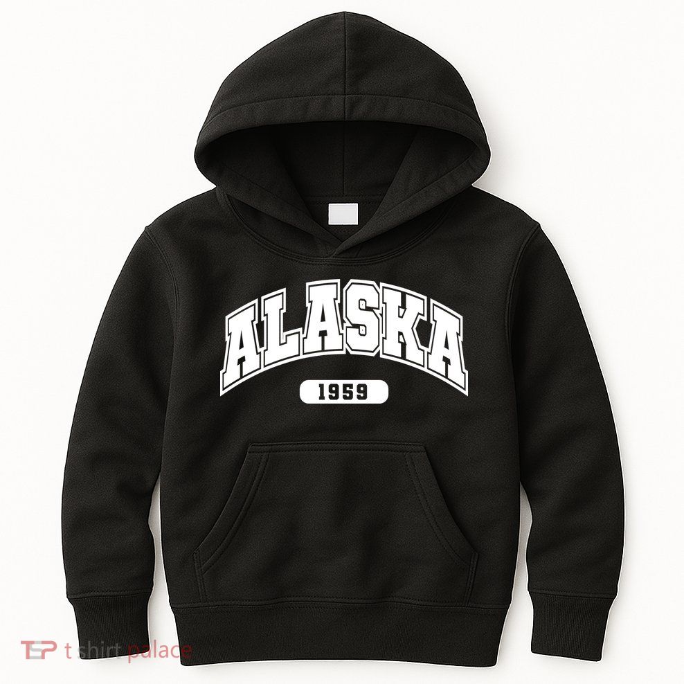 Alaska Collegiate Style 1959 Kids Hoodie