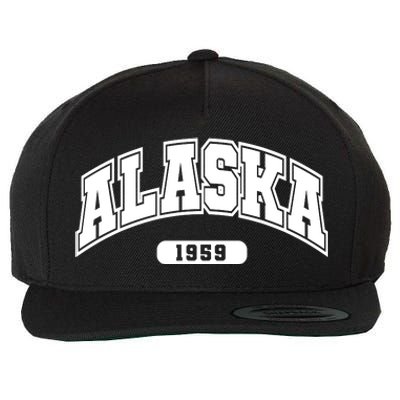 Alaska Collegiate Style 1959 Wool Snapback Cap