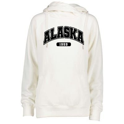 Alaska Collegiate Style 1959 Womens Funnel Neck Pullover Hood