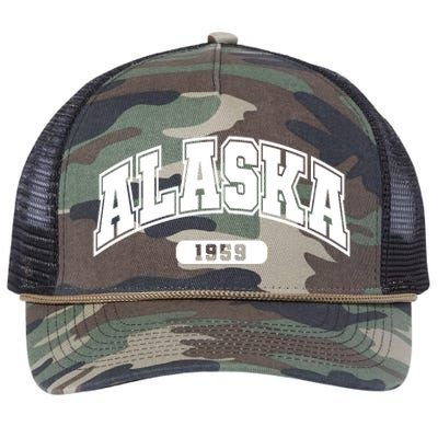 Alaska Collegiate Style 1959 Retro Rope Trucker Hat Cap